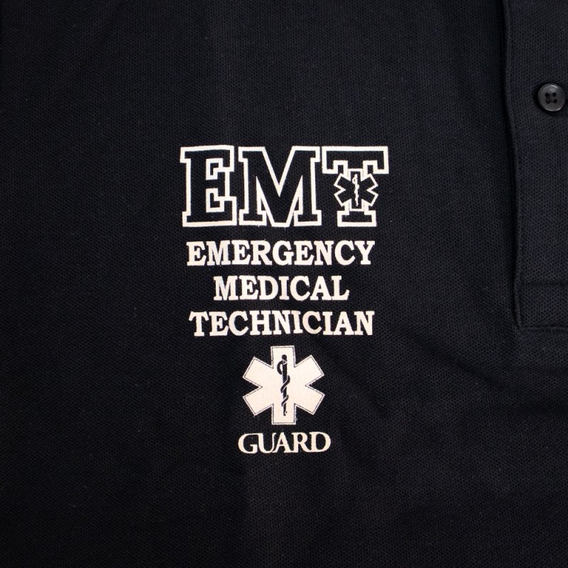 画像6: 【アウトレット】EMTデザイン ポケット付 ライン入り鹿の子ポロシャツ | EMT PARAMEDIC (6)