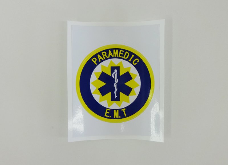 画像2: 【ネコポス対象商品】 16パラメディック（PARAMEDIC） ネイビー 円形ステッカー (2)