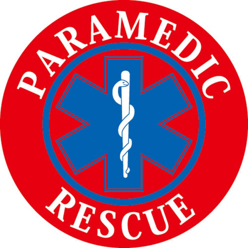 画像1: 【ネコポス対象商品】 17PARAMEDIC RESCUE REDステッカー (1)