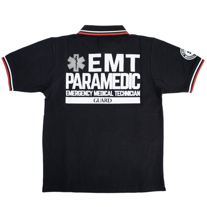 画像3: 【アウトレット】EMTデザイン ドライ鹿の子 ライン入りポロシャツ | EMT PARAMEDIC (3)