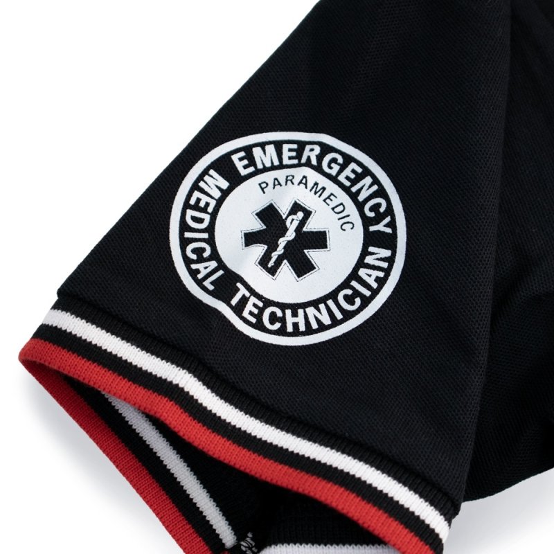 画像5: 【アウトレット】EMTデザイン ドライ鹿の子 ライン入りポロシャツ | EMT PARAMEDIC (5)