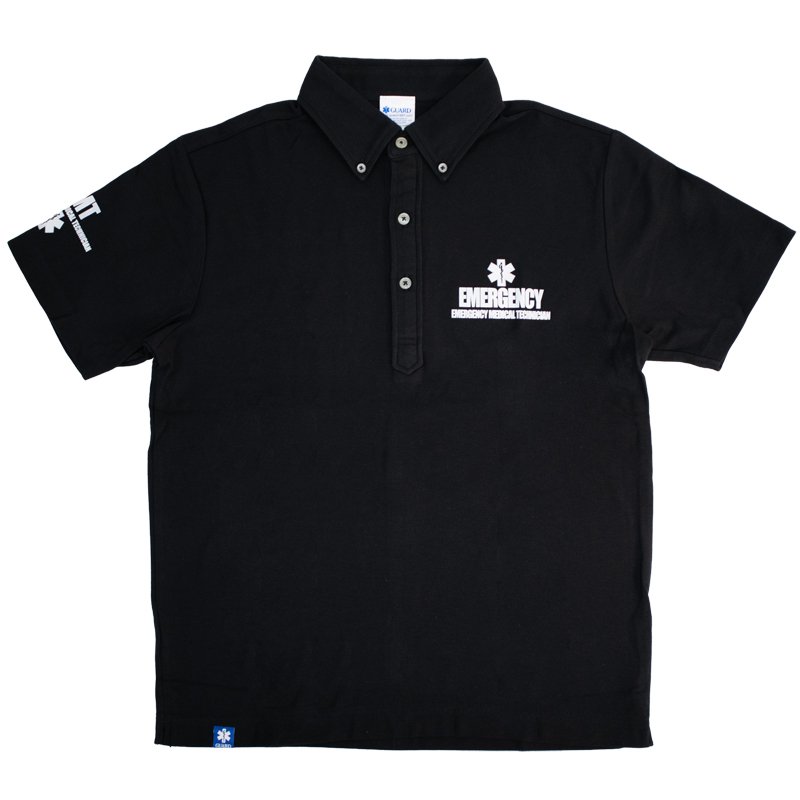 画像2: EMERGENCYデザイン 鹿の子ボタンダウンポロシャツ (2)