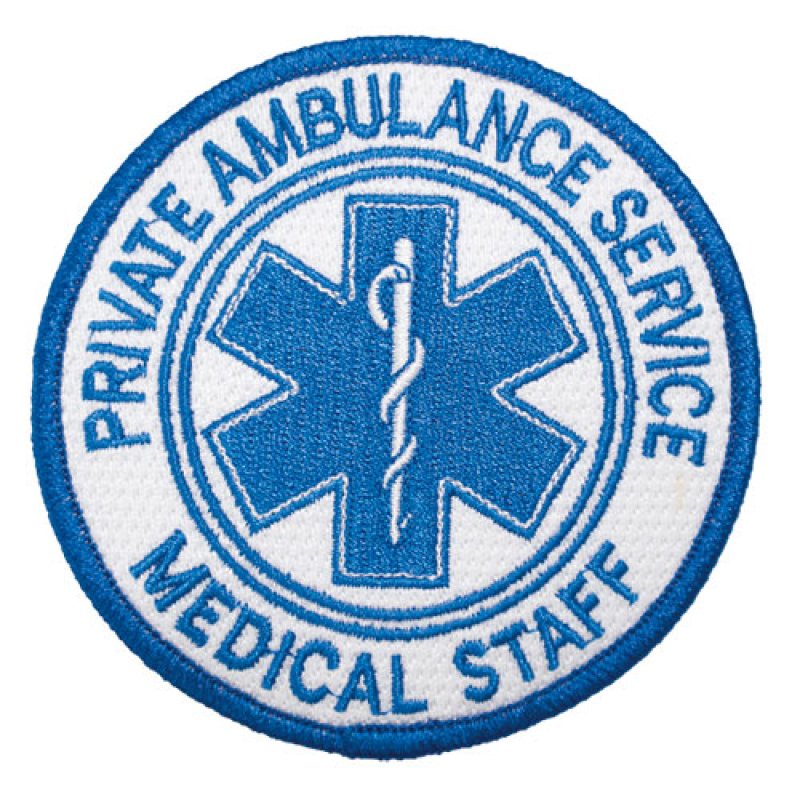 画像1: 【ネコポス対象商品】MEDICAL STAFF 円形エンブレム / 民間救急 (1)