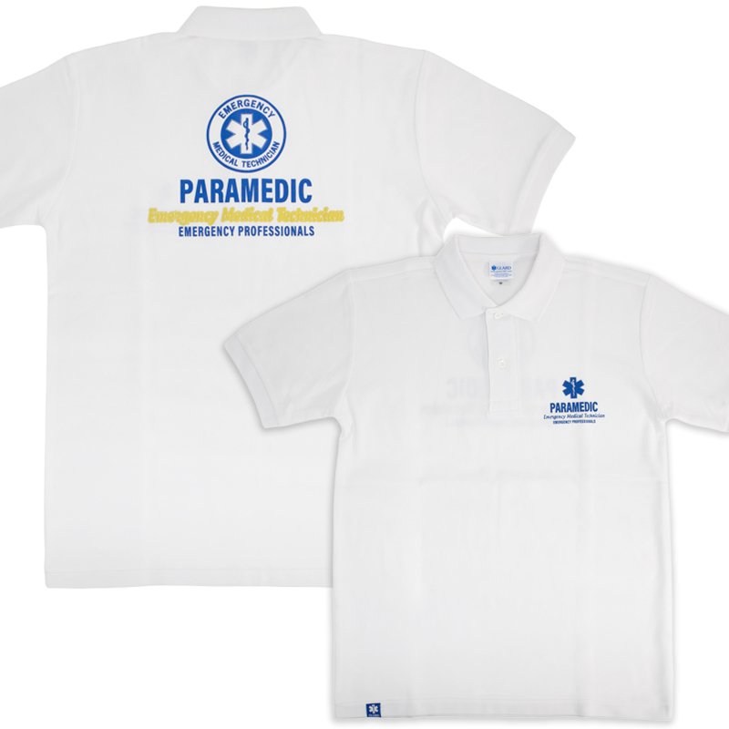 画像1: PARAMEDICデザイン 鹿の子ポロシャツ | Emergency Medical Technician (1)