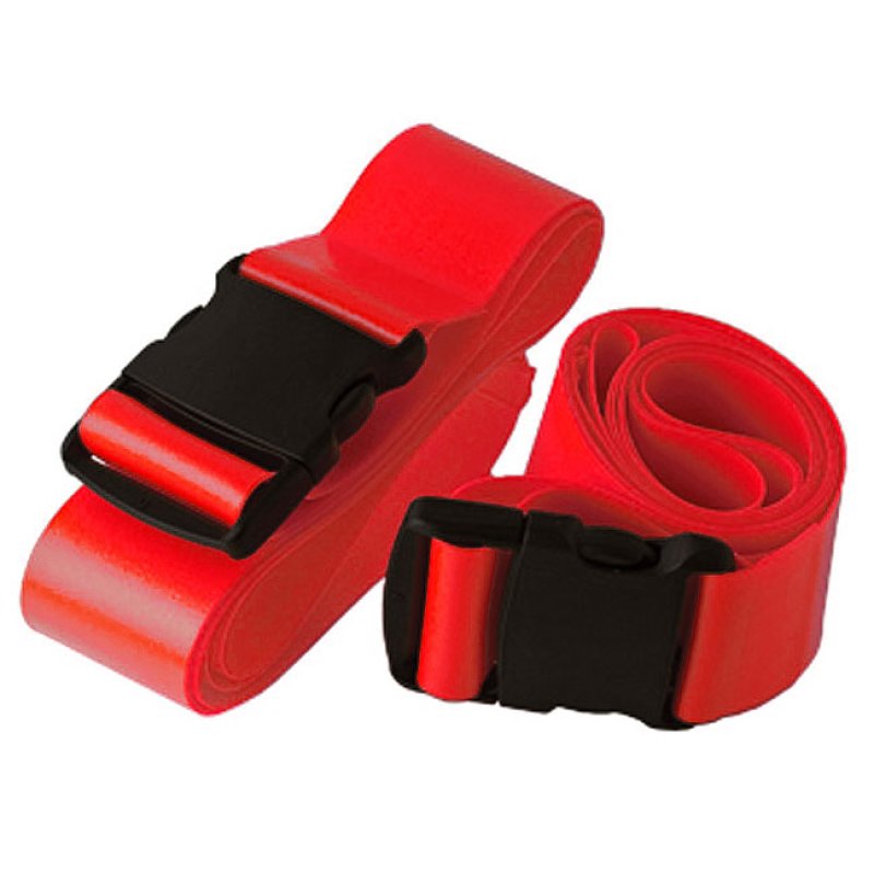 画像1: 【お取り寄せ】★患者固定ベルト★ウォータープルーフ仕様 プラスチック製バックル コーティングストラップ2本セット (1)