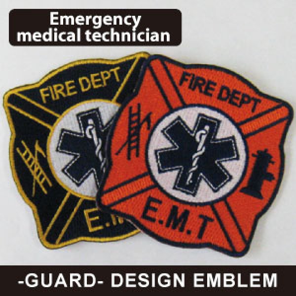 画像1: 【ネコポス対象商品】 FIRE DEPT EMT　エンブレム (1)