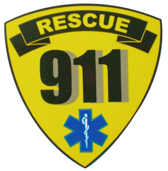 画像1: 【ネコポス対象商品】 RESCUE 911 ステッカー (1)