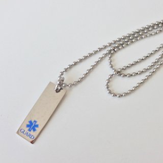 ワンポイントIDプレート ステンレス ネックレス