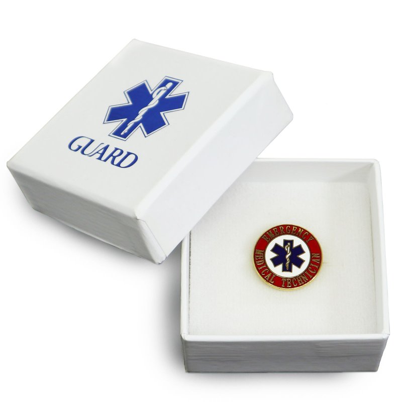 画像4: スターオブライフ 円形EMTピンズ バッジ  レッド (4)