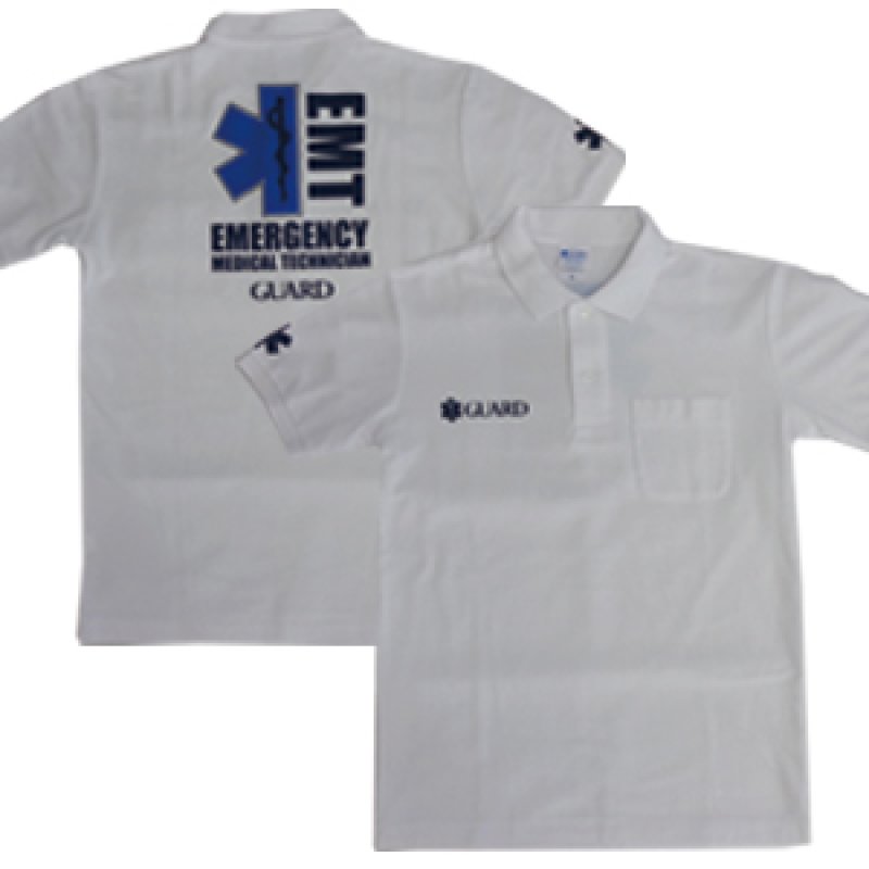 画像3: 胸ポケット付 鹿の子ポロシャツ/スターオブライフ EMT 救急救命士 (3)