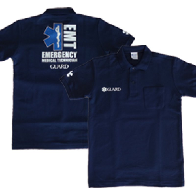 画像4: 胸ポケット付 鹿の子ポロシャツ/スターオブライフ EMT 救急救命士 (4)