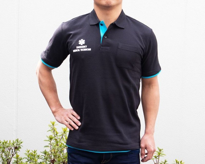 画像3: 重ね着風レイヤードポロシャツ／スターオブライフ (3)