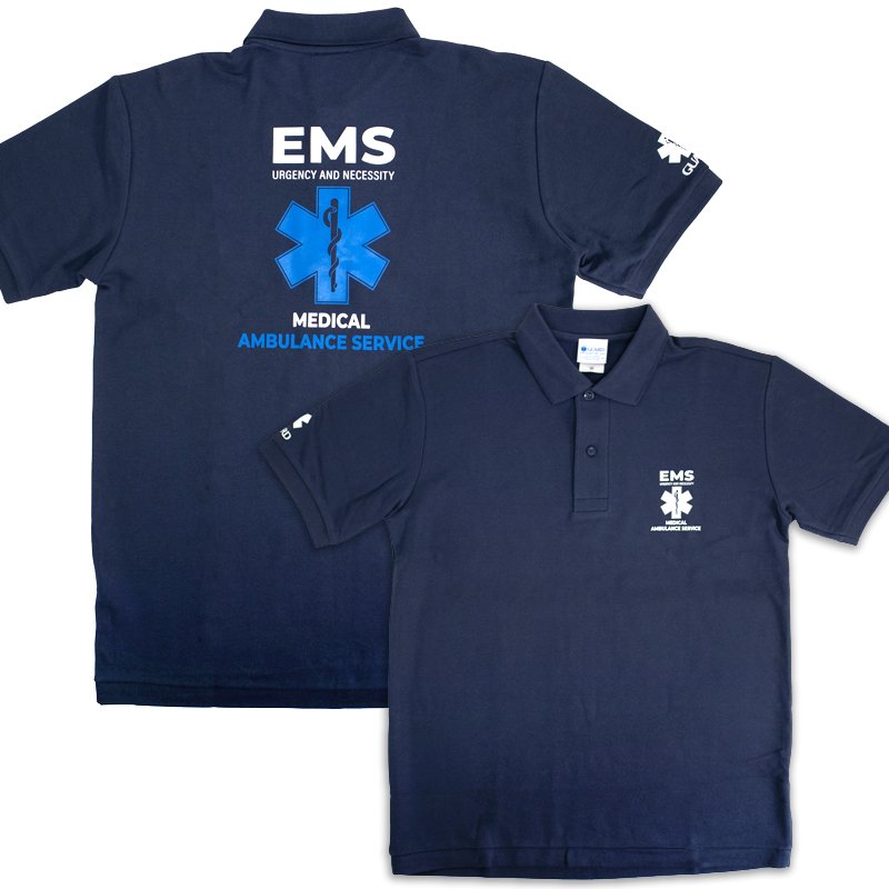 画像1: EMSデザイン  鹿の子ポロシャツ (1)