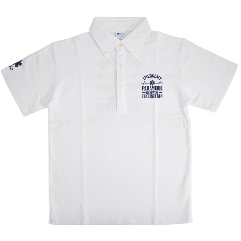 画像2: PARAMEDICデザイン ドライ鹿の子 ボタンダウンポロシャツ (2)