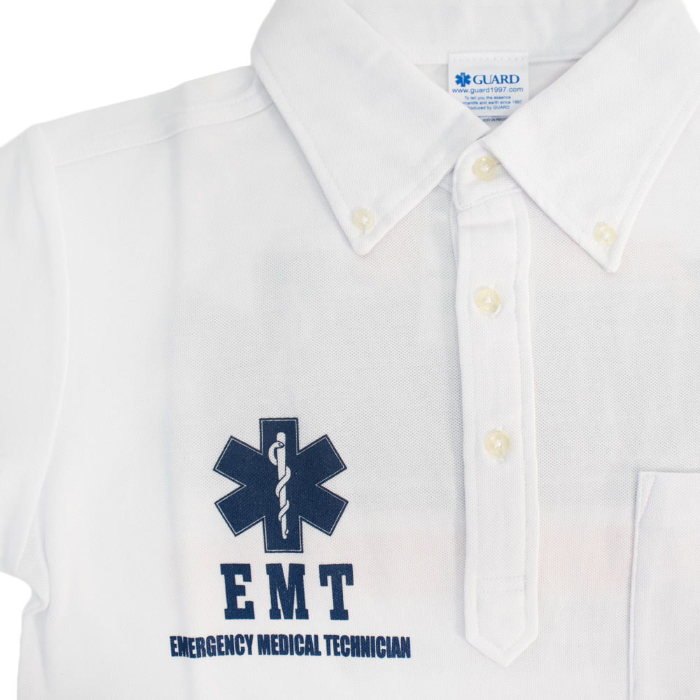 EMTデザイン ドライ鹿の子 ボタンダウンポロシャツ | EMT 詳細 右胸