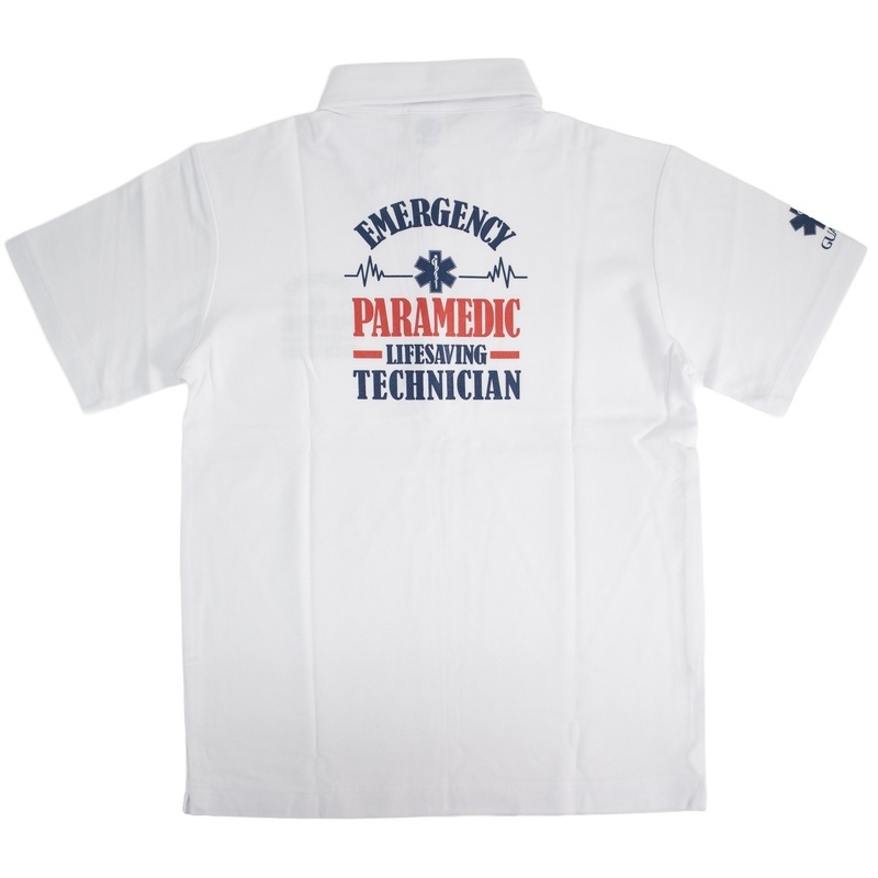 PARAMEDIC ドライ鹿の子ボタンダウンポロシャツ ホワイト
